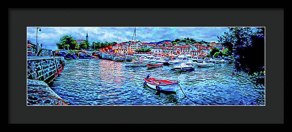 Mundaka Evening Panorama 1 - Framed Print