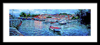 Mundaka Evening Panorama 1 - Framed Print