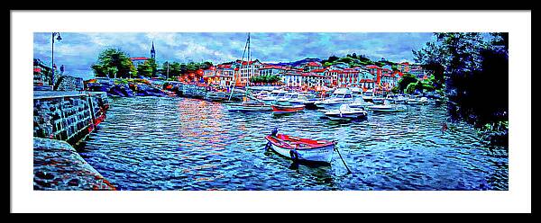 Mundaka Evening Panorama 1 - Framed Print