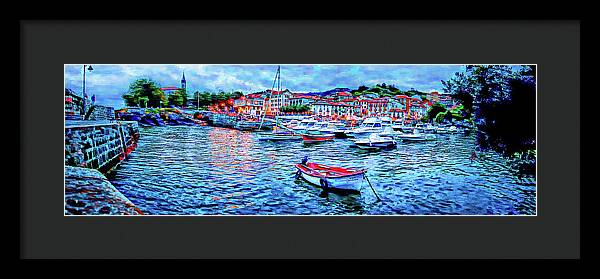 Mundaka Evening Panorama 1 - Framed Print