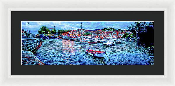 Mundaka Evening Panorama 1 - Framed Print