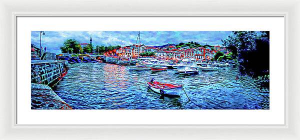 Mundaka Evening Panorama 1 - Framed Print