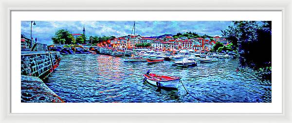 Mundaka Evening Panorama 1 - Framed Print