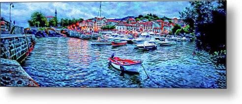 Mundaka Evening Panorama 1 - Metal Print