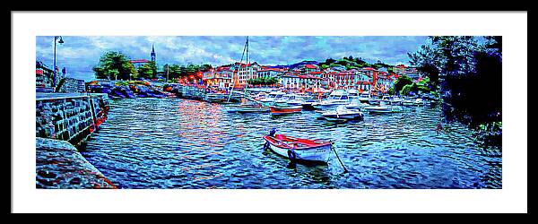 Mundaka Evening Panorama 1 - Framed Print