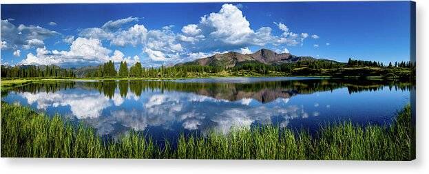 Rocky Mountain Lake Panorama 1 - Acrylic Print