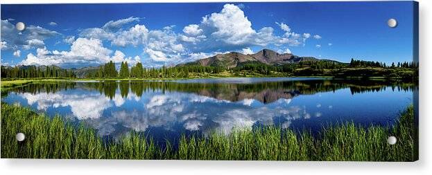 Rocky Mountain Lake Panorama 1 - Acrylic Print