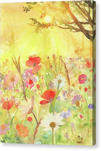 Sunlit Wildflowers 1 - Canvas Print Canvas Print 1ArtCollection