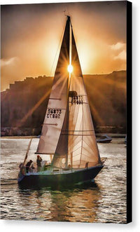 Sunset Sail 1 - Canvas Print