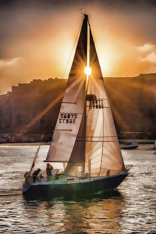 Sunset Sail 1 - Art Print