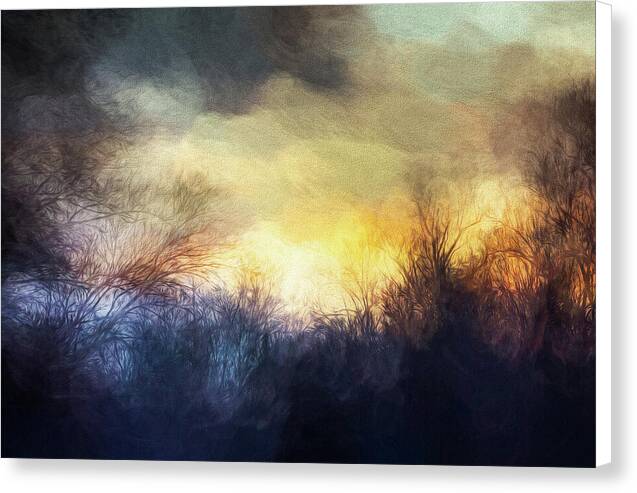 Towpath Sunset Abstract 1 - Canvas Print