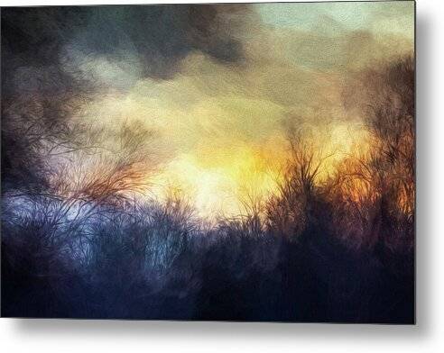 Towpath Sunset Abstract 1 - Metal Print