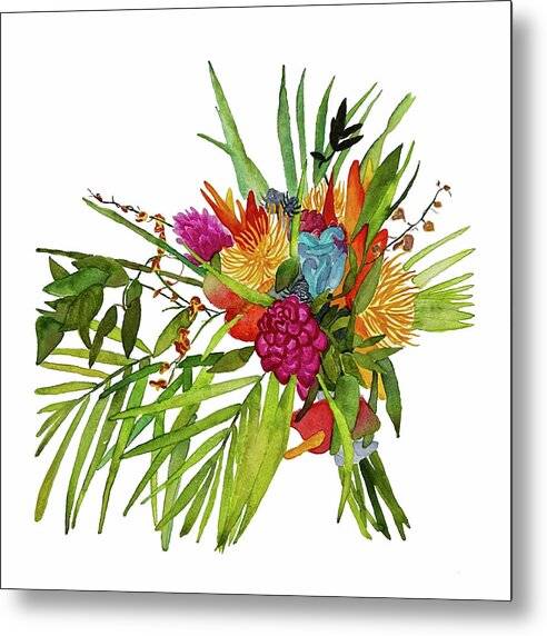 Tropical Bouquet 1 - Metal Print Metal Print 1ArtCollection