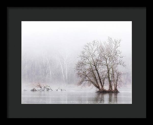 Winter Fog on the River 1 - Framed Print