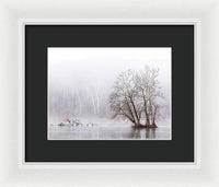 Winter Fog on the River 1 - Framed Print