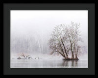 Winter Fog on the River 1 - Framed Print