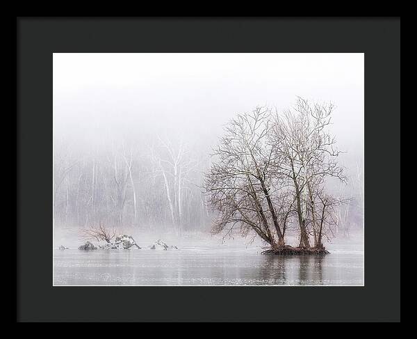 Winter Fog on the River 1 - Framed Print