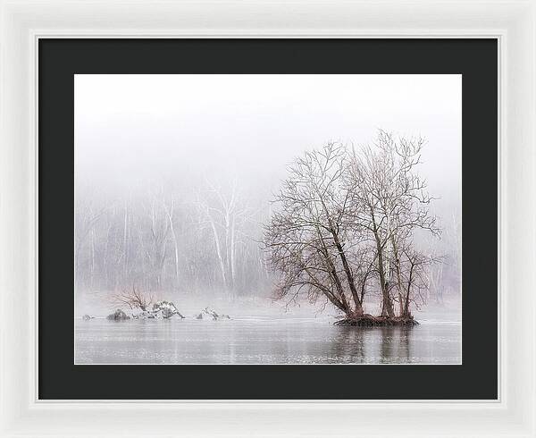 Winter Fog on the River 1 - Framed Print