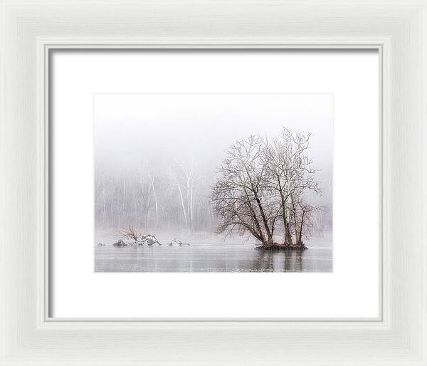 Winter Fog on the River 1 - Framed Print