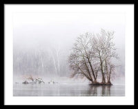 Winter Fog on the River 1 - Framed Print