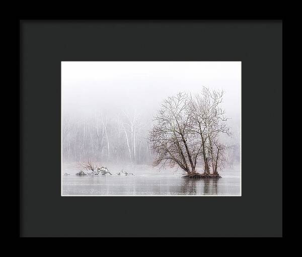 Winter Fog on the River 1 - Framed Print