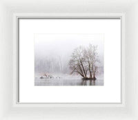 Winter Fog on the River 1 - Framed Print