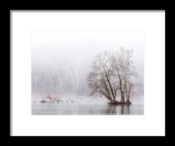 Winter Fog on the River 1 - Framed Print