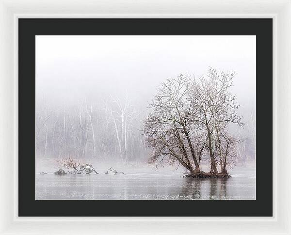 Winter Fog on the River 1 - Framed Print