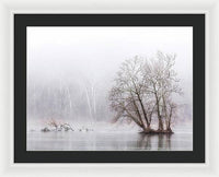 Winter Fog on the River 1 - Framed Print