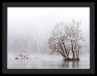 Winter Fog on the River 1 - Framed Print