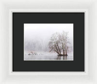 Winter Fog on the River 1 - Framed Print