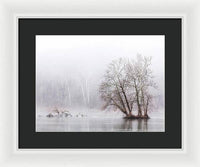 Winter Fog on the River 1 - Framed Print