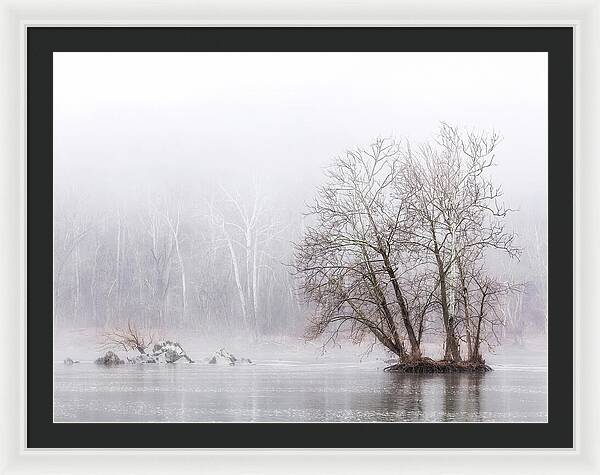 Winter Fog on the River 1 - Framed Print