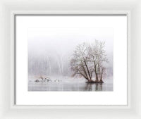 Winter Fog on the River 1 - Framed Print