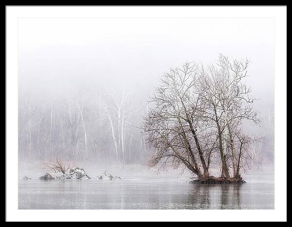 Winter Fog on the River 1 - Framed Print