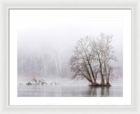 Winter Fog on the River 1 - Framed Print