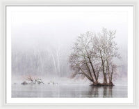 Winter Fog on the River 1 - Framed Print