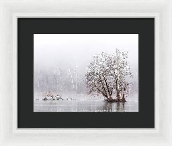 Winter Fog on the River 1 - Framed Print