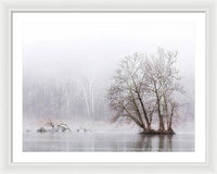 Winter Fog on the River 1 - Framed Print