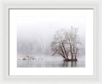 Winter Fog on the River 1 - Framed Print