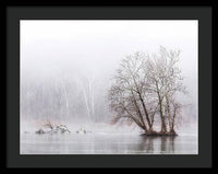 Winter Fog on the River 1 - Framed Print