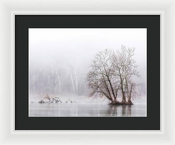 Winter Fog on the River 1 - Framed Print