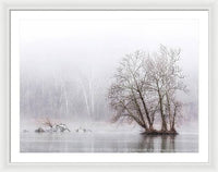 Winter Fog on the River 1 - Framed Print