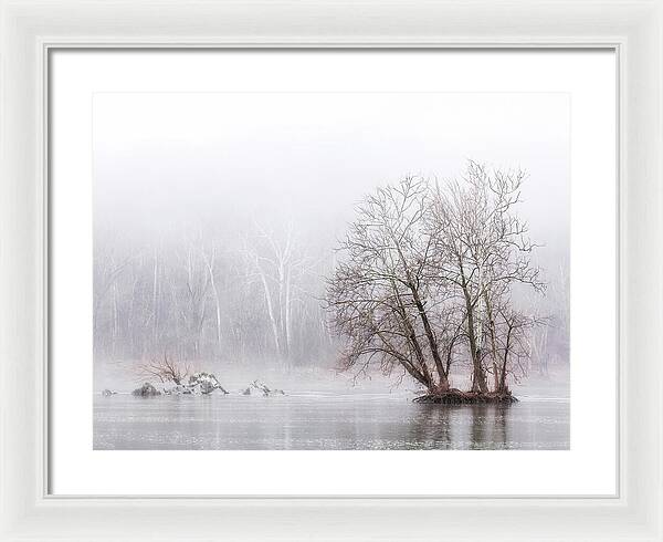 Winter Fog on the River 1 - Framed Print