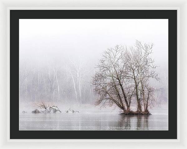 Winter Fog on the River 1 - Framed Print