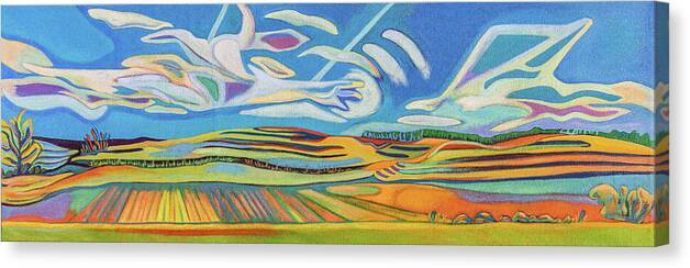 Wishful Contours Panoramic Landscape 1 - Canvas Print