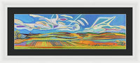 Walthill Contours Panoramic Landscape - Framed Print