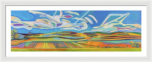 Walthill Contours Panoramic Landscape - Framed Print