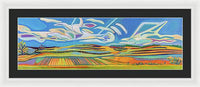 Walthill Contours Panoramic Landscape - Framed Print