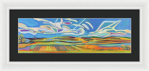 Walthill Contours Panoramic Landscape - Framed Print